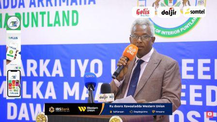 Wasiirka Wasaaradda Arimaha Gudaha ee dowladda Puntland Cabdi faarax Siciid