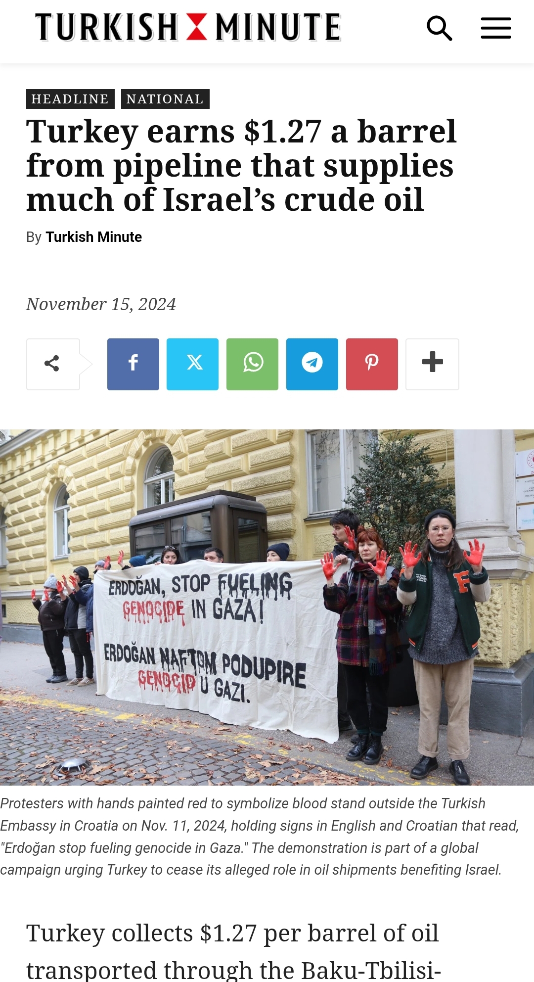 Lacag intee le’eg buu Turkigu iyo qoyska Erdogan ka helaan halkii fuusto oo shidaal ah oo laga iibiyo Israa’iil?