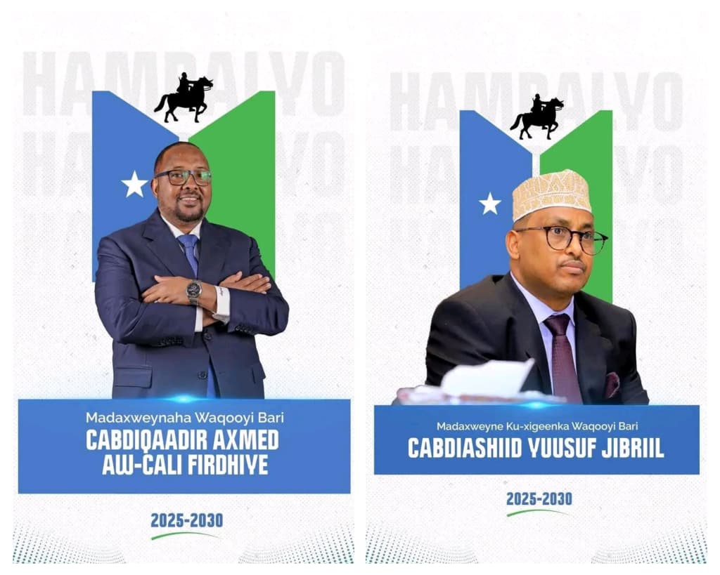 Madaxweynaha iyo ku Xigeenkiisa ee Maamulka Waqooyi Bari Soomaaliya oo la doortay