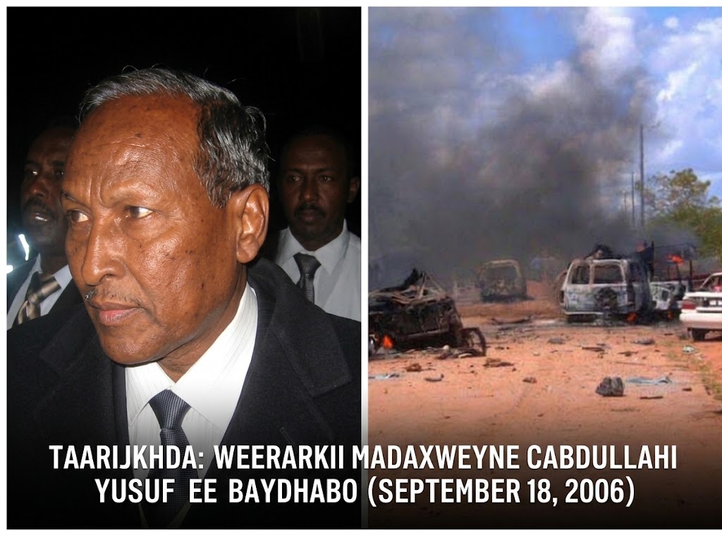 On September 18, 2006, Al-Shabaab carried out a brutal terrorist attack in Baidoa targeting President Abdullahi Yusuf Ahmed